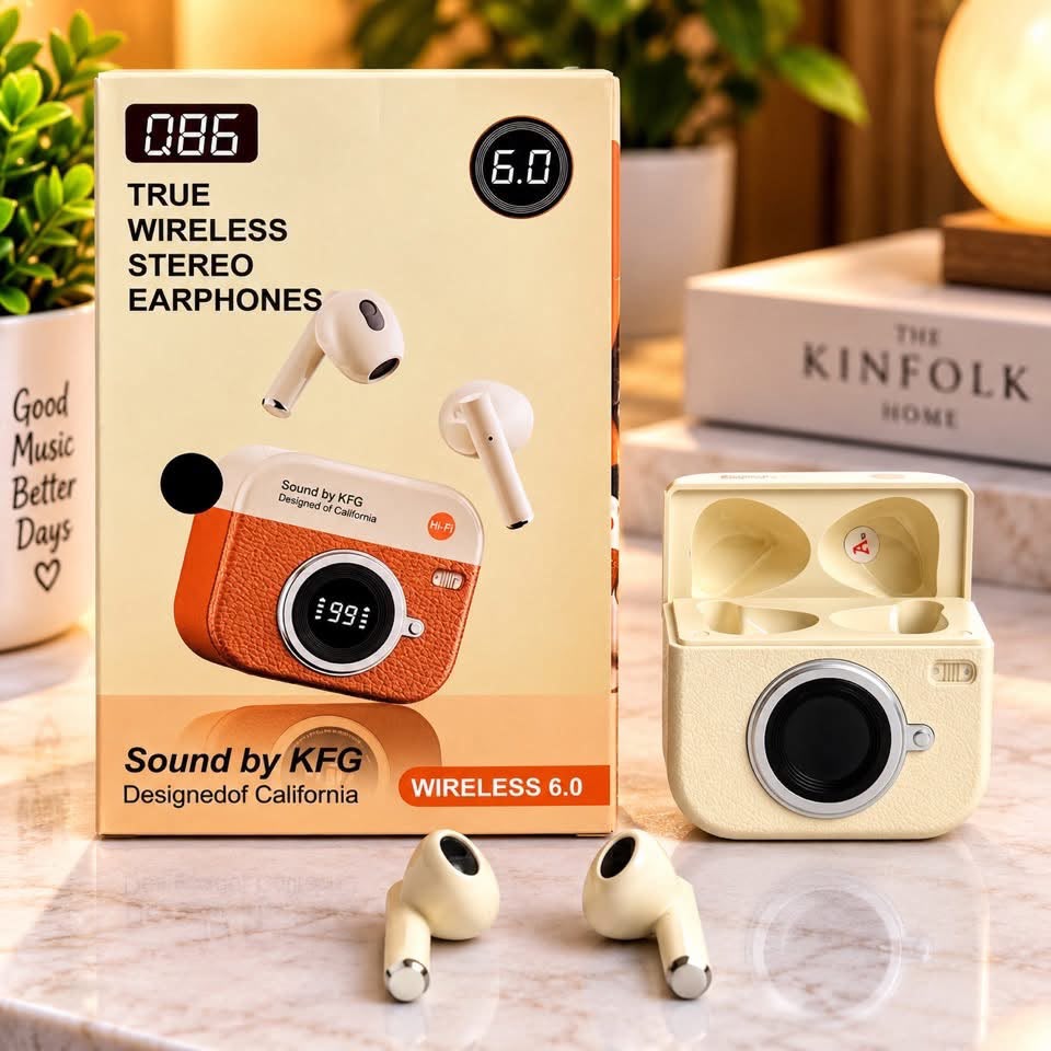 Q86 Retro Camera Style TWS Wireless Earbuds