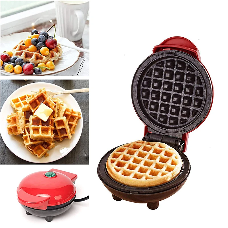350W Compact Non-Stick Electric Mini Round Waffle Maker
