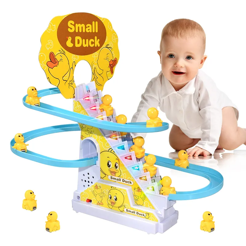 Musical Climbing Duck Track Slide Toy with 9 Ducklings