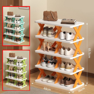 Double Sided 5 Layer Shoe Rack | Space Saving Multi-Tier Shoe Storage Organizer