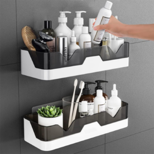 Bathroom Wall Storage Rack – No Drill Self Adhesive Organizer Shelf (1 pcs set)