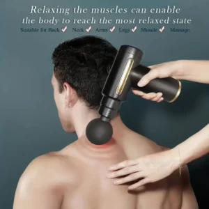 Mini Electric Massage Gun Portable Deep Tissue Massage Gun - Pain Relief USB Rechargeable Body Massager Message Gun Body Muscle Relief Massage Gun Fitness Portable Fascial Gun Deep Tissue Mini Massage Gun Message Gun Electric Message Gun