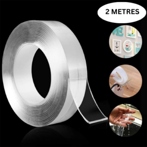 2M Transparent Nano Double Sided Tape | Washable & Reusable Magic Adhesive Tape
