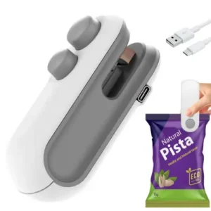 Rechargeable Mini Bag Sealer 2-in-1 with Cutter – USB Type-C Portable Heat Sealer