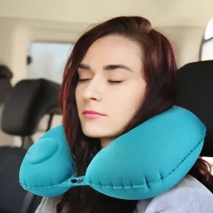 Pressing inflatable Neck Pillow Push Button Pillow Travel Pillow