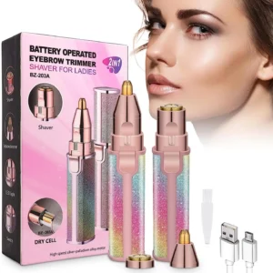 2-in-1 Lady Shaver & Flawless Eyebrow Trimmer