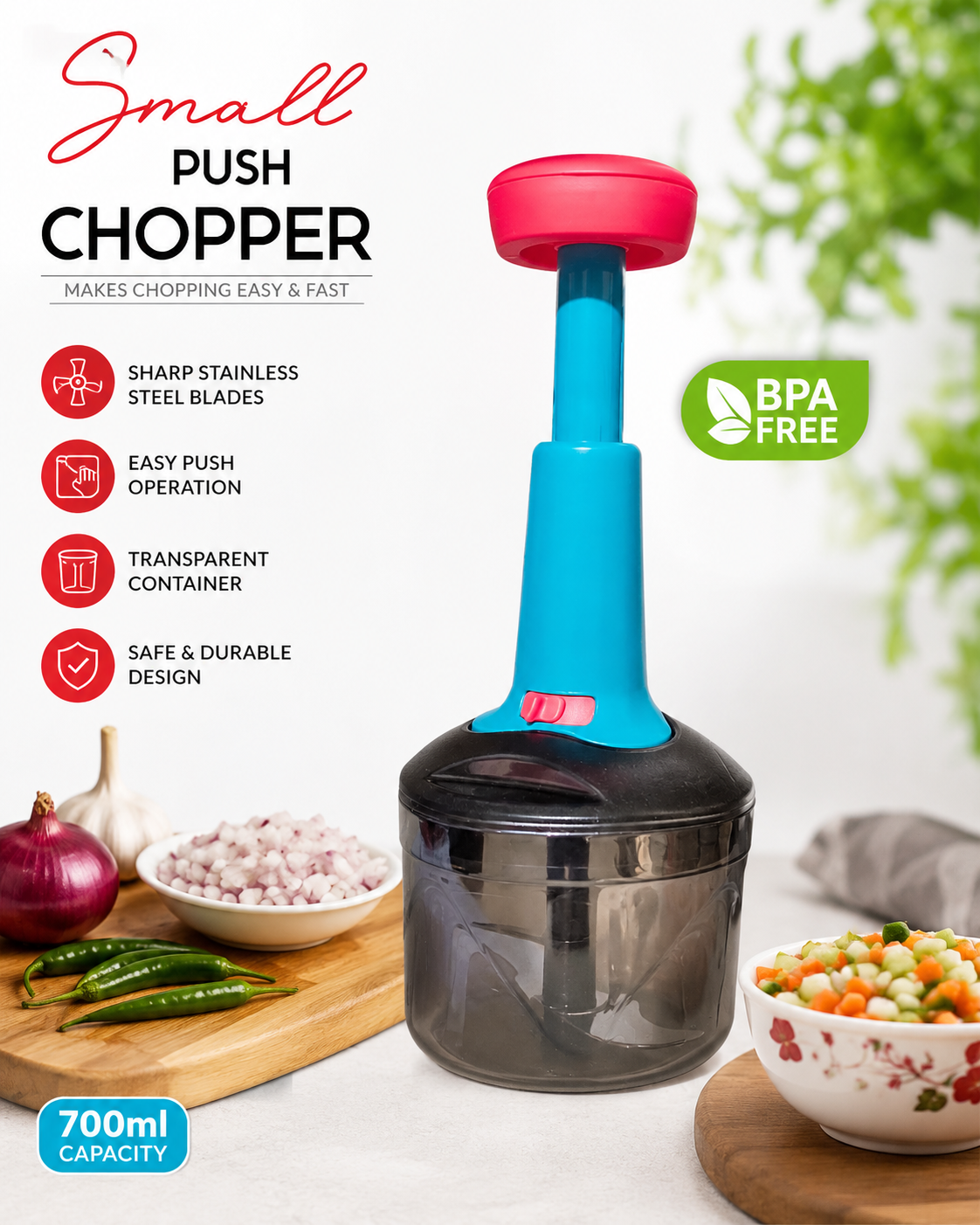 Hand press Food Processor Vegetables cutter