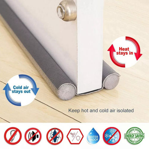 Flexible Door Bottom Sealing Strip Foam | Double-Sided Door Draft Stopper | Dust, Noise & Insect Blocker (1 Piece)