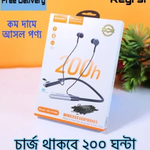 Wireless Bluetooth Neckband Earphone – Long Battery Backup | Digital Display | Memory Card Support | HD Sound & Deep Bass