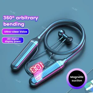 Timack Bluetooth Neckband Earphones – Bluetooth 5.2 | HiFi Stereo Bass | Magnetic Earbuds | Noise Reduction | Long Battery Life