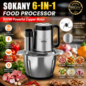 Sokany SK-06019 Electric Food Processor & Meat Grinder 3.0L