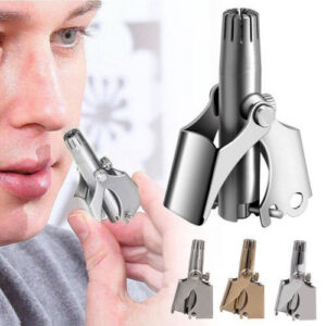 Kemei KM-108 Manual Nose Hair Trimmer | Stainless Steel Mechanical Nose & Ear Hair Trimmer | Washable Portable Grooming Tool
