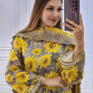 Premium Digital Printed 3 Piece Dress 3